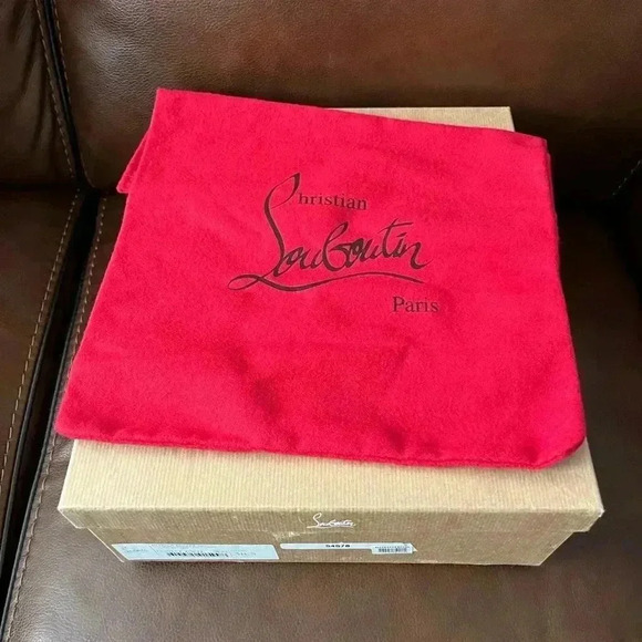 NIB Christian Louboutin Womens Bianca Booty Boot Brown 120 Leopard 38 1/2 - Picture 6 of 7